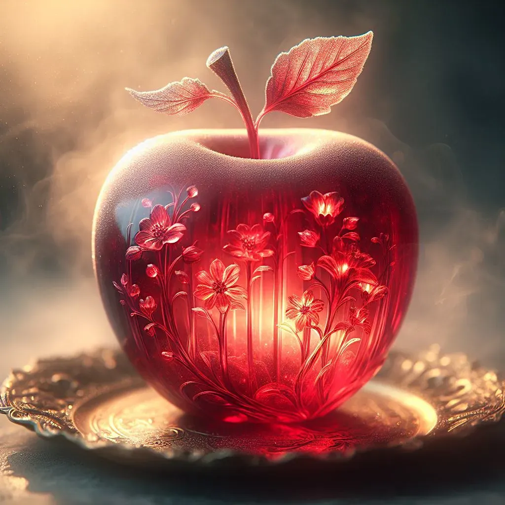 toile originale d'une pomme rouge pour décorer votre espace intérieur
