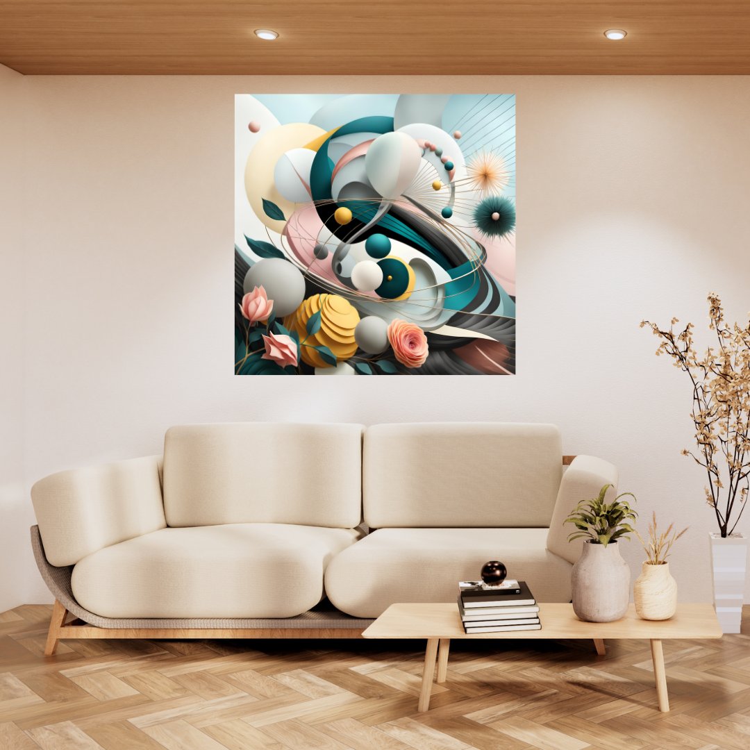 Abstract Cosmic Canvas Poster - Modern Harmony