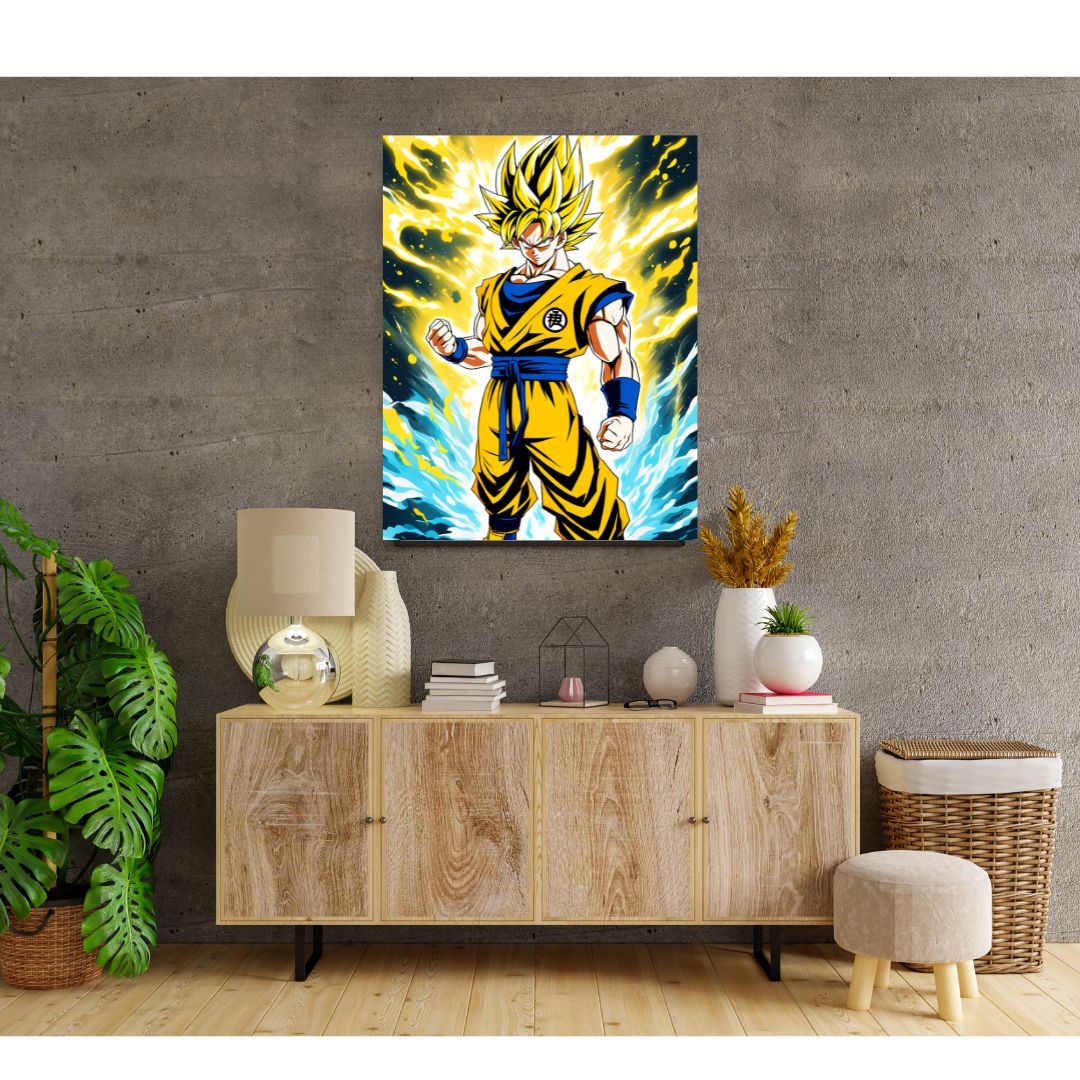 Super Saiyan Glow Poster - Energy and Power Canvas