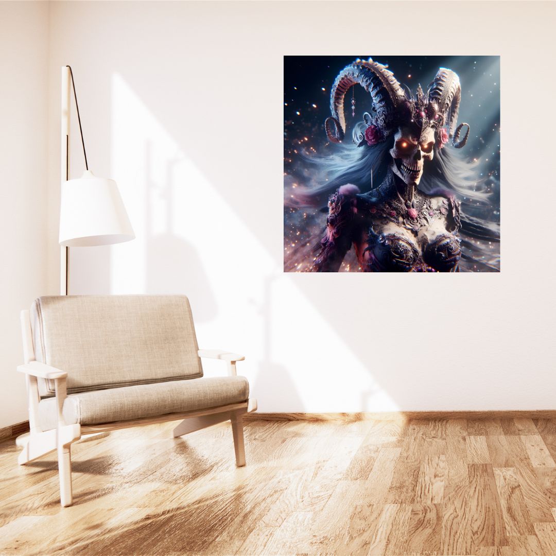 Demon Awakening Poster: Canvas of Dark Majesty