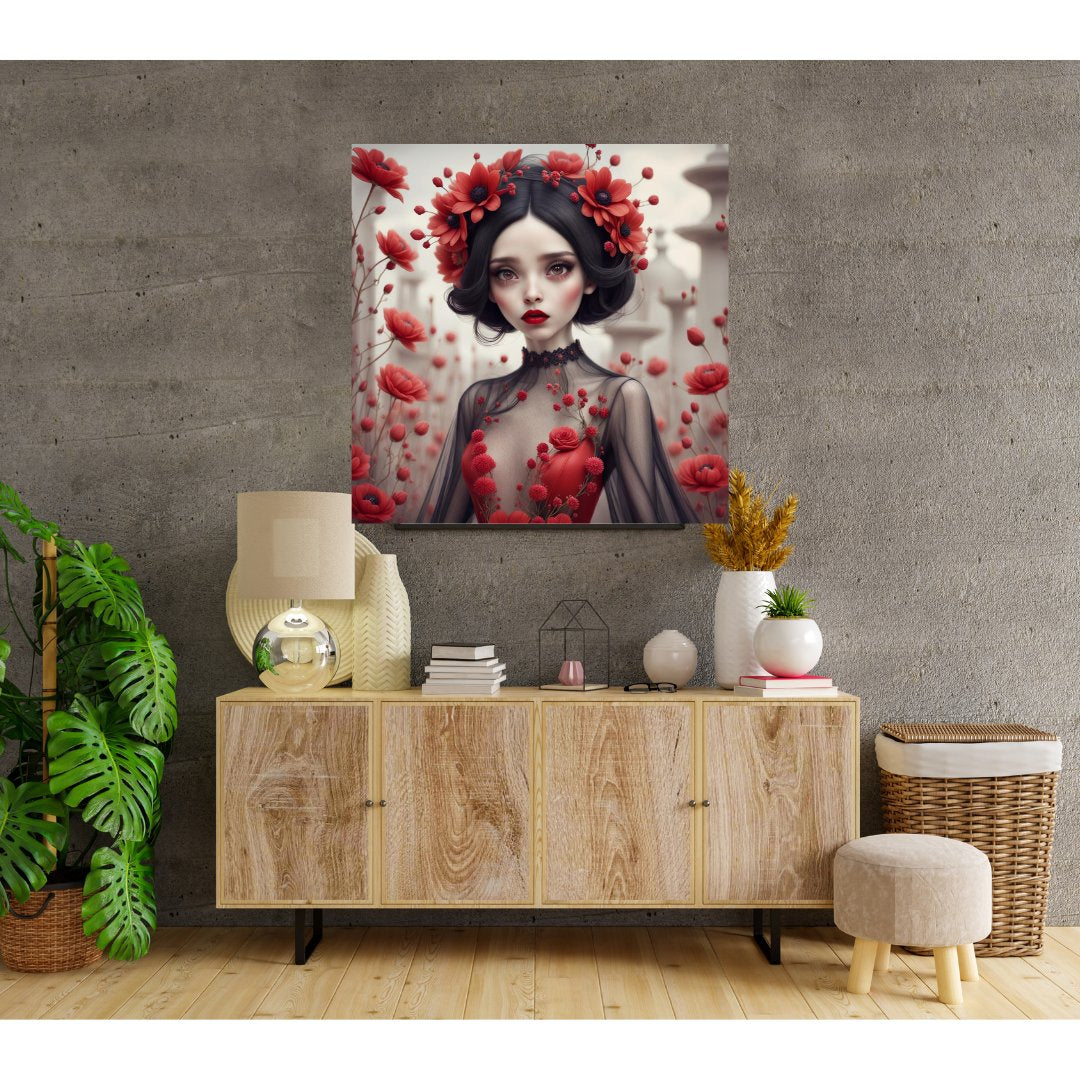 Floral Glow Poster - Whimsical Art Canvas