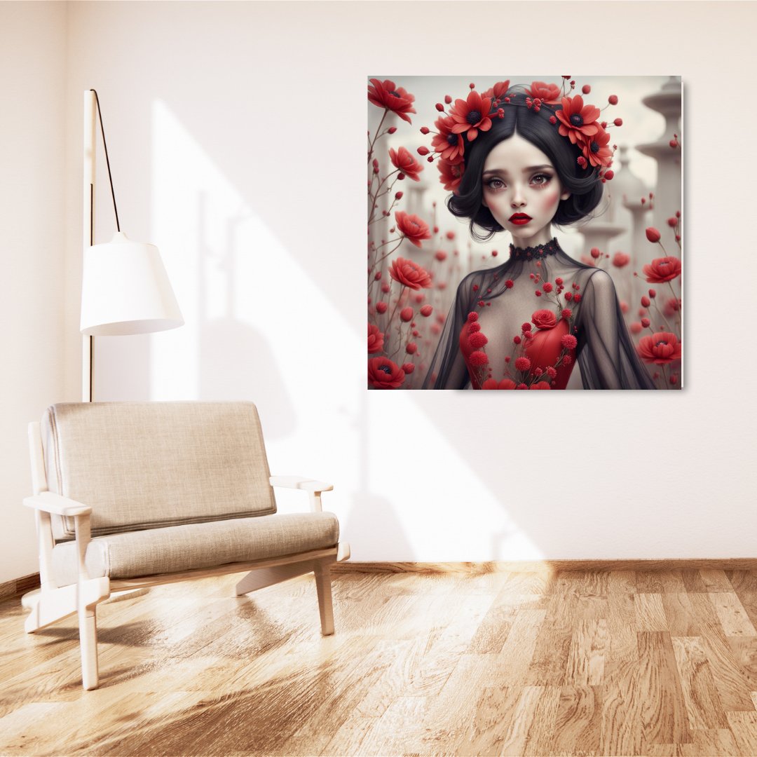 Floral Glow Poster - Whimsical Art Canvas