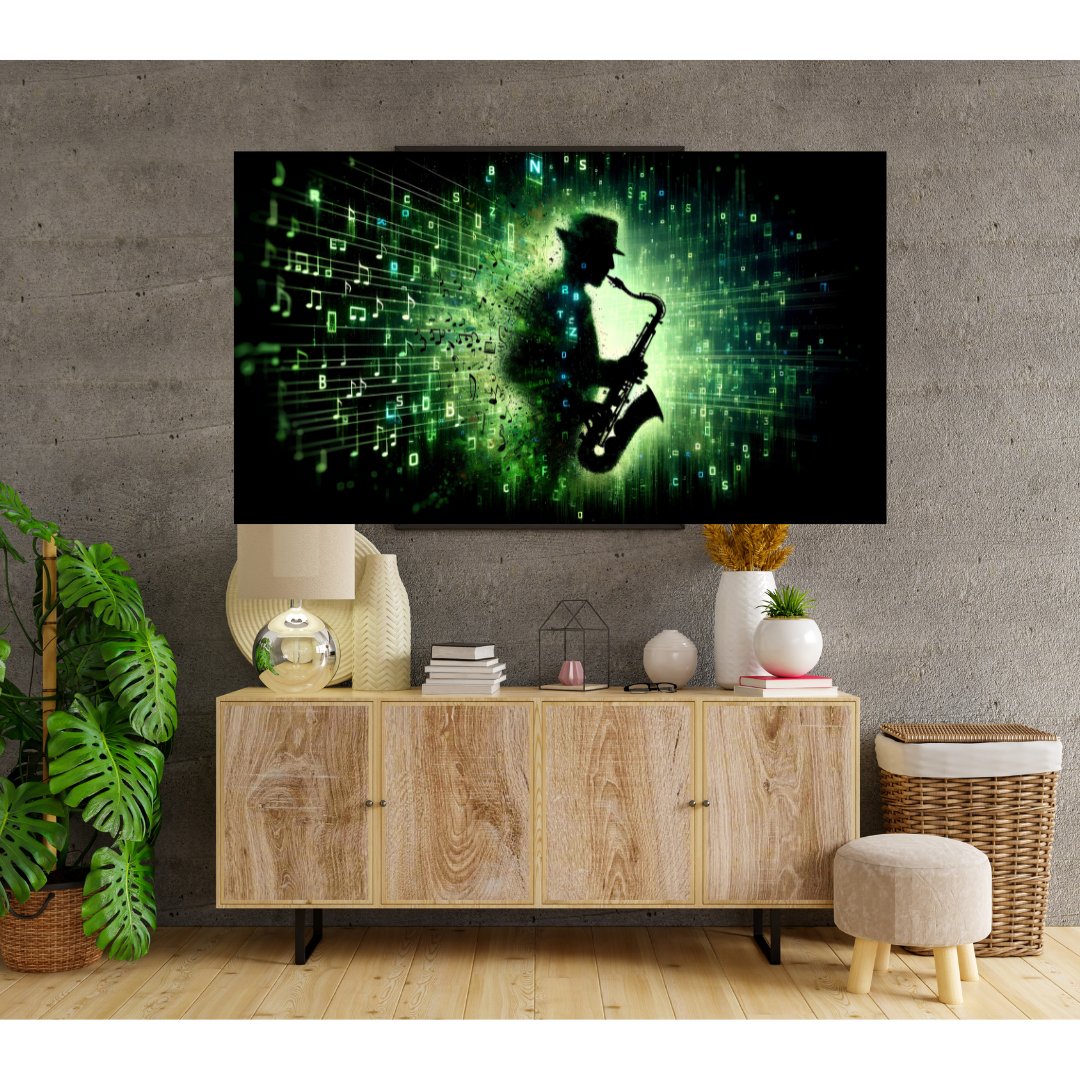 Cybernetic Jazz Canvas Poster - Digital Symphony