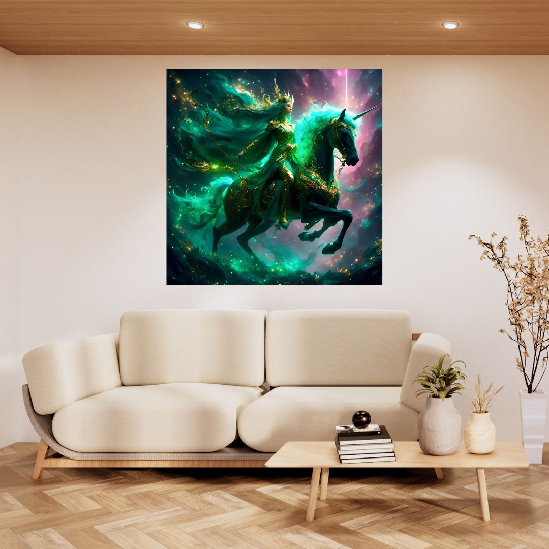 Póster Cosmic Radiance: lienzo de elfo real para una decoración de pared fascinante