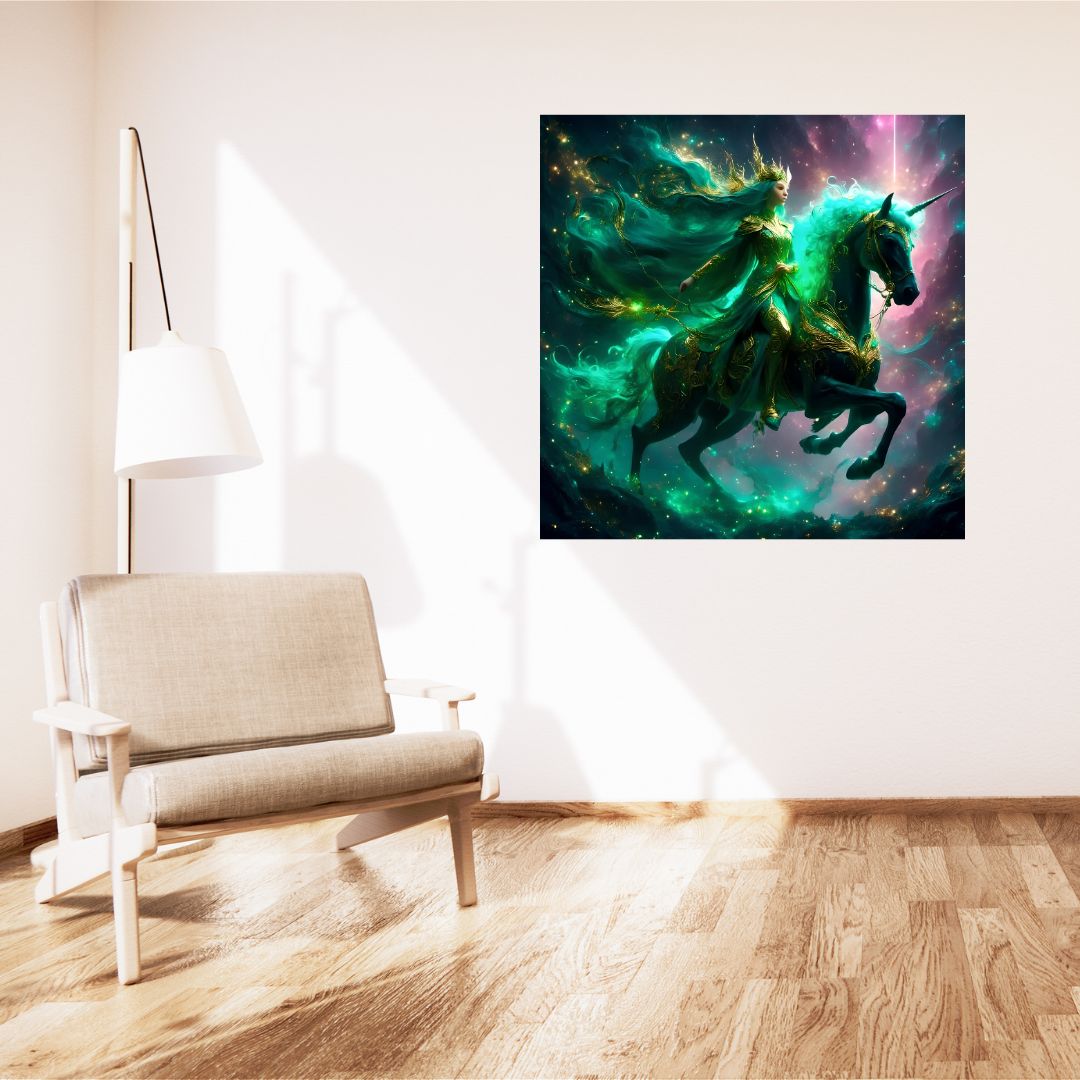 Póster Cosmic Radiance: lienzo de elfo real para una decoración de pared fascinante