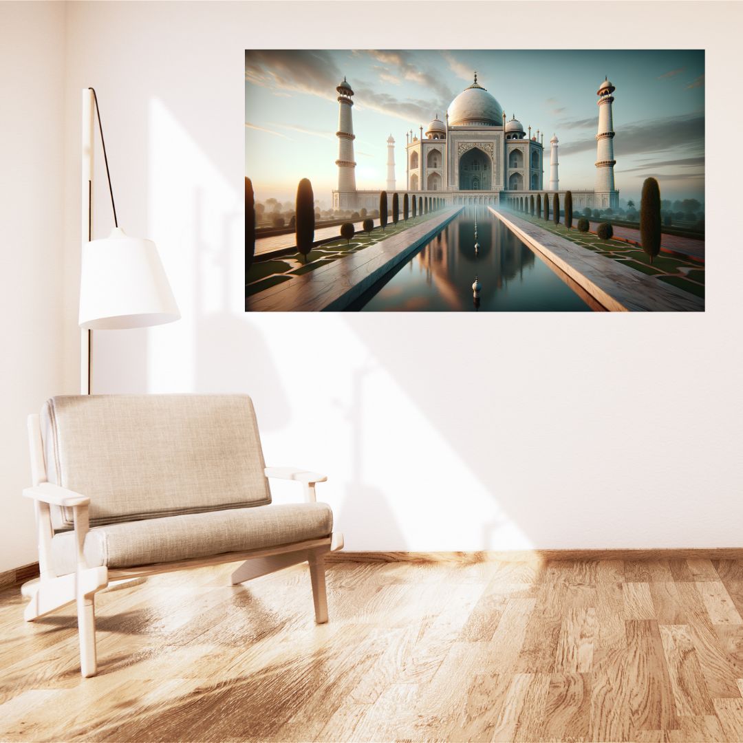 Póster Taj Mahal al atardecer – Lienzo de escape artístico