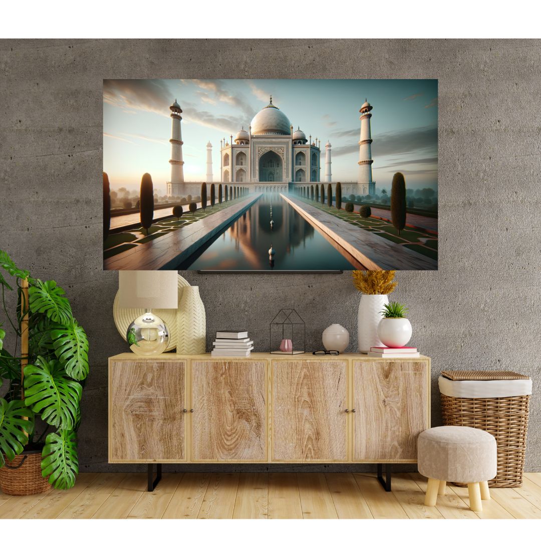 Taj Mahal at Dusk Poster – Artistic Escape Canvas