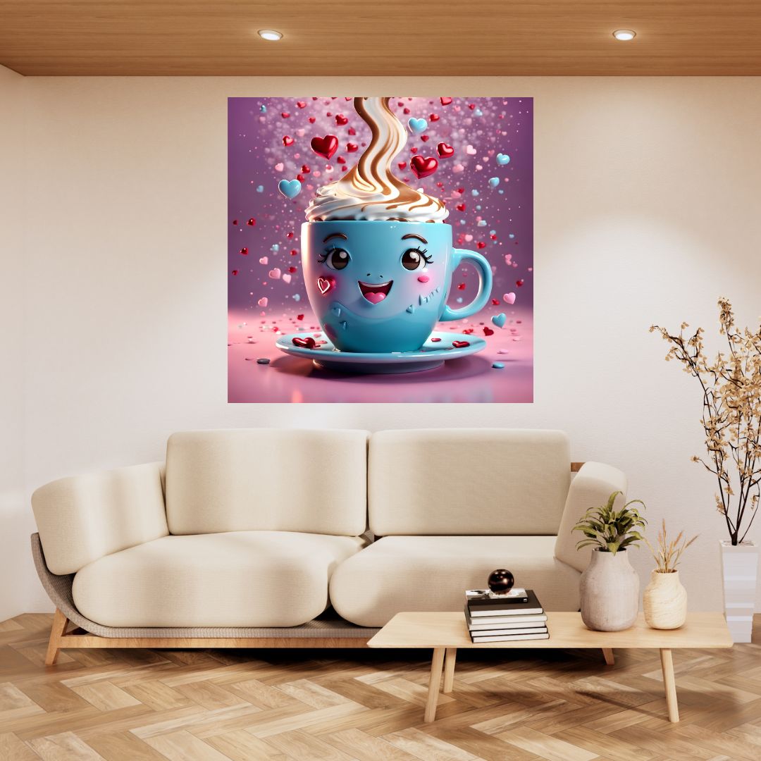 Naughty Mug Poster - Charm and Sweetness for your Interior