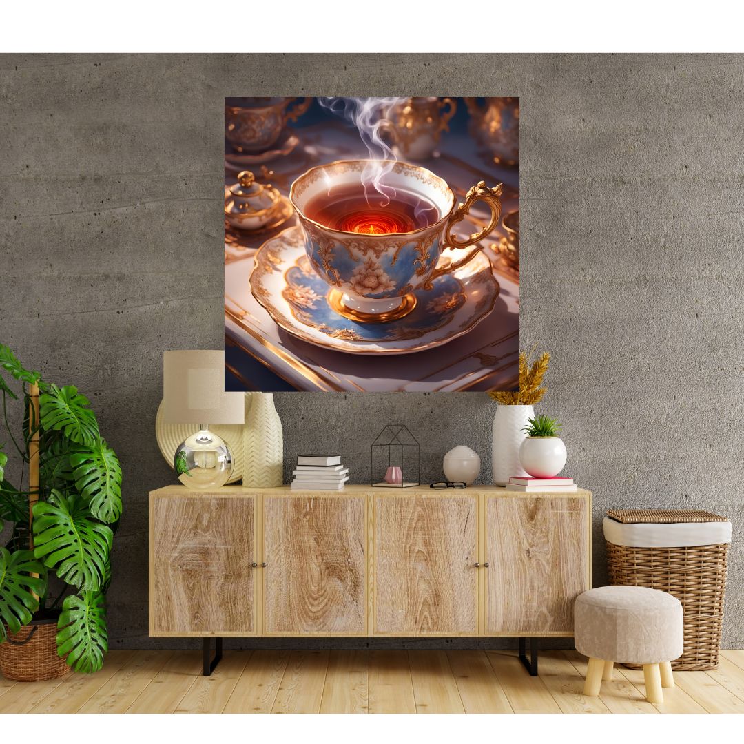 Golden Elegance Poster - Royal Infusion for your Decor