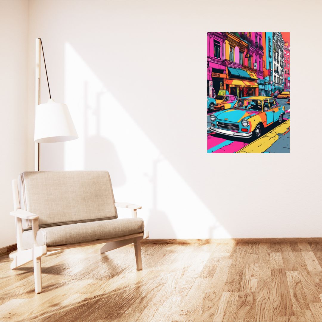 Chromatic Streets Poster: Living Pop Art Urbanism Canvas