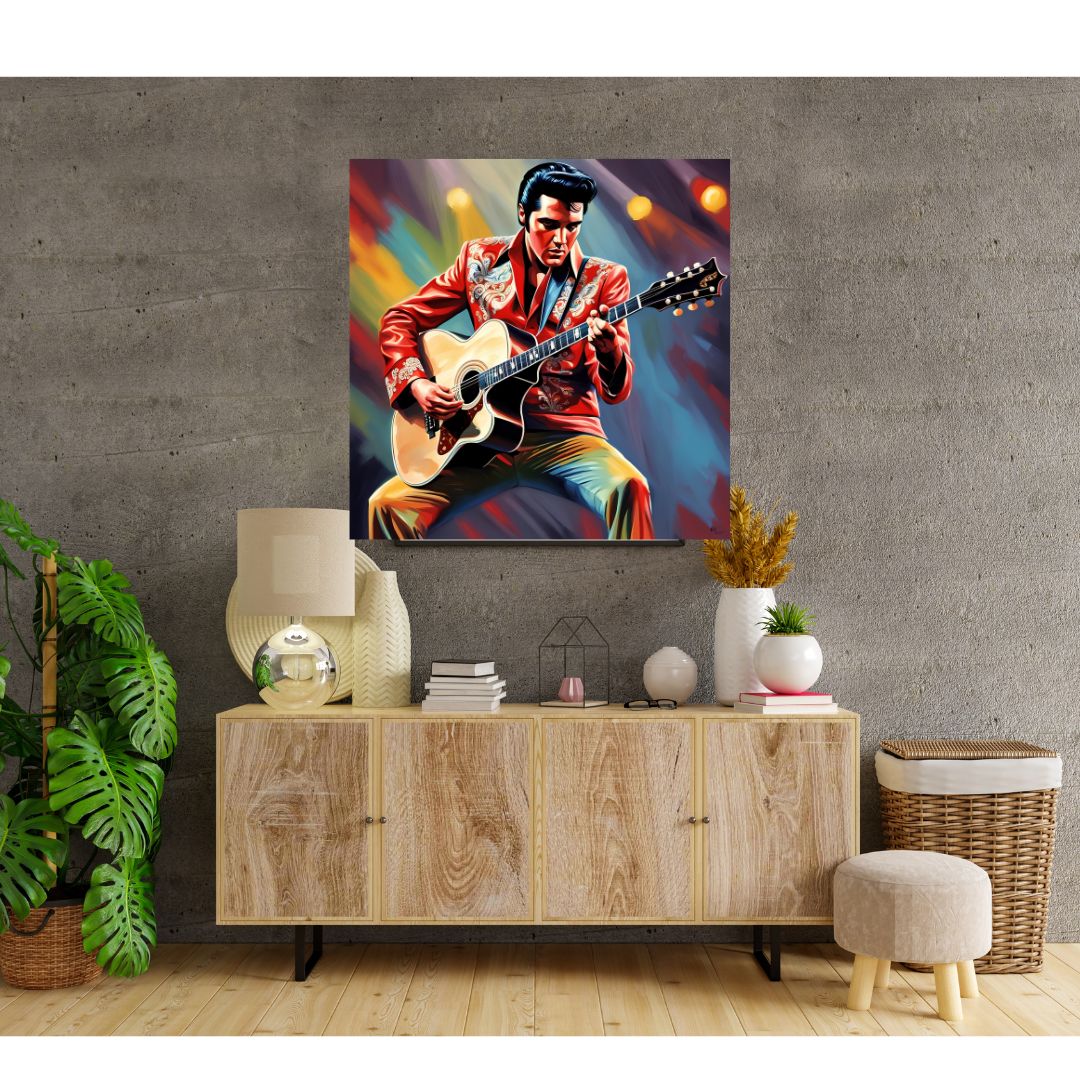 Poster Toile Pop Art Elvis Presley - Tableau Moderne du King