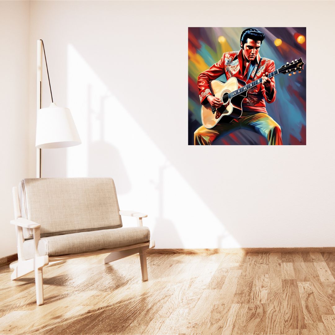 Poster Toile Pop Art Elvis Presley - Tableau Moderne du King