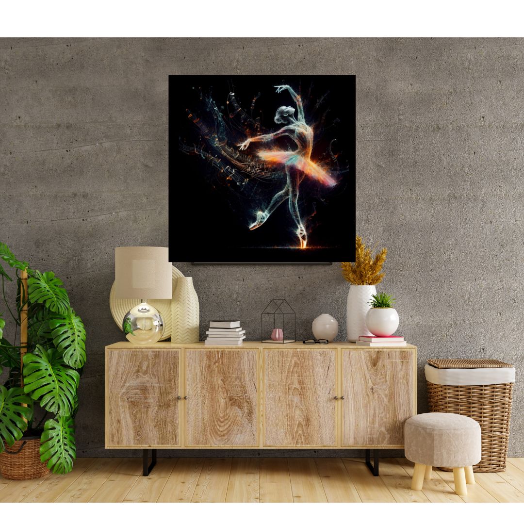 Ethereal Dancer in Shadows Poster - Elegant Wall Decor for Living Room and Bedroom 