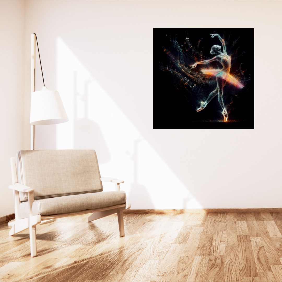 Ethereal Dancer in Shadows Poster - Elegant Wall Decor for Living Room and Bedroom 