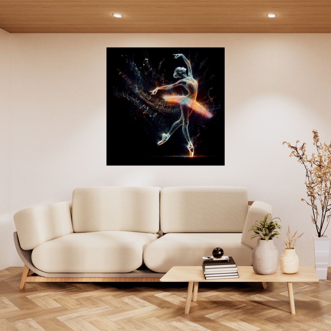 Ethereal Dancer in Shadows Poster - Elegant Wall Decor for Living Room and Bedroom 