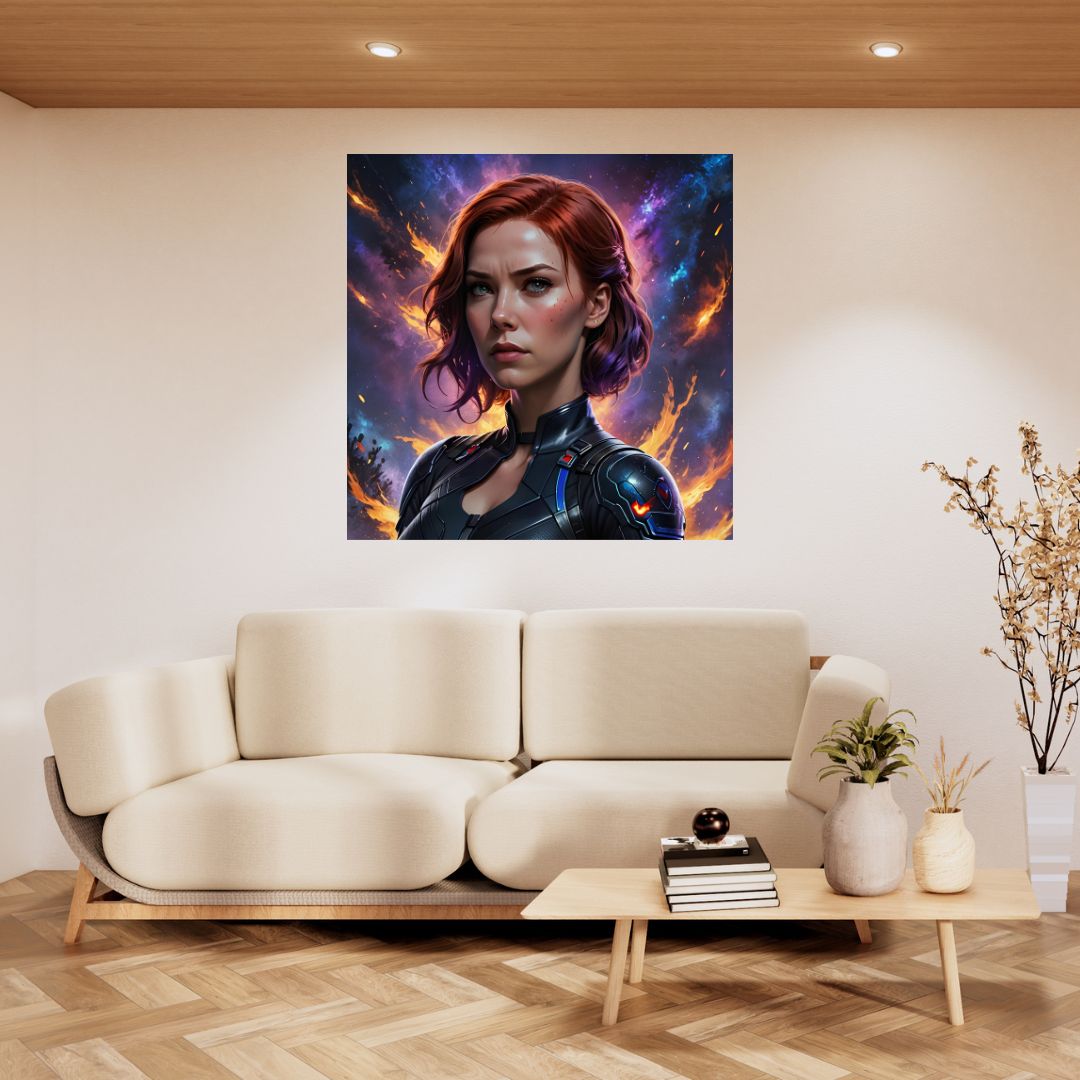 Poster Tableau Moderne Black Widow Marvel - Toile Originale