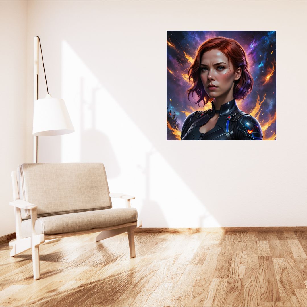 Poster Tableau Moderne Black Widow Marvel - Toile Originale