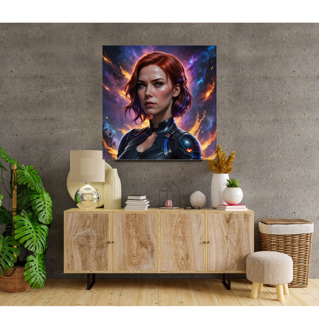 Poster Tableau Moderne Black Widow Marvel - Toile Originale