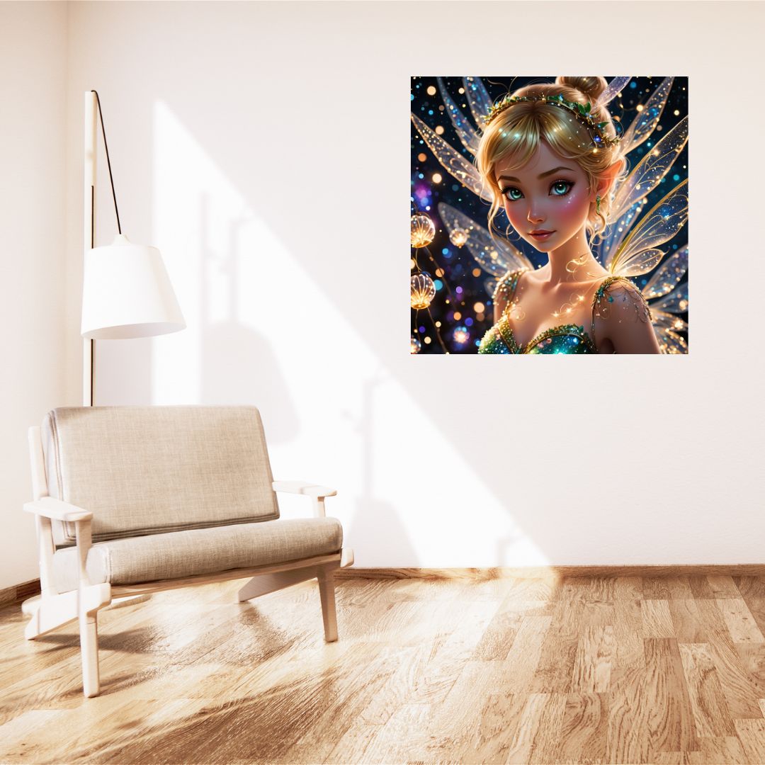 Tinkerbell Light Up Canvas Poster - Disney Wall Decor 