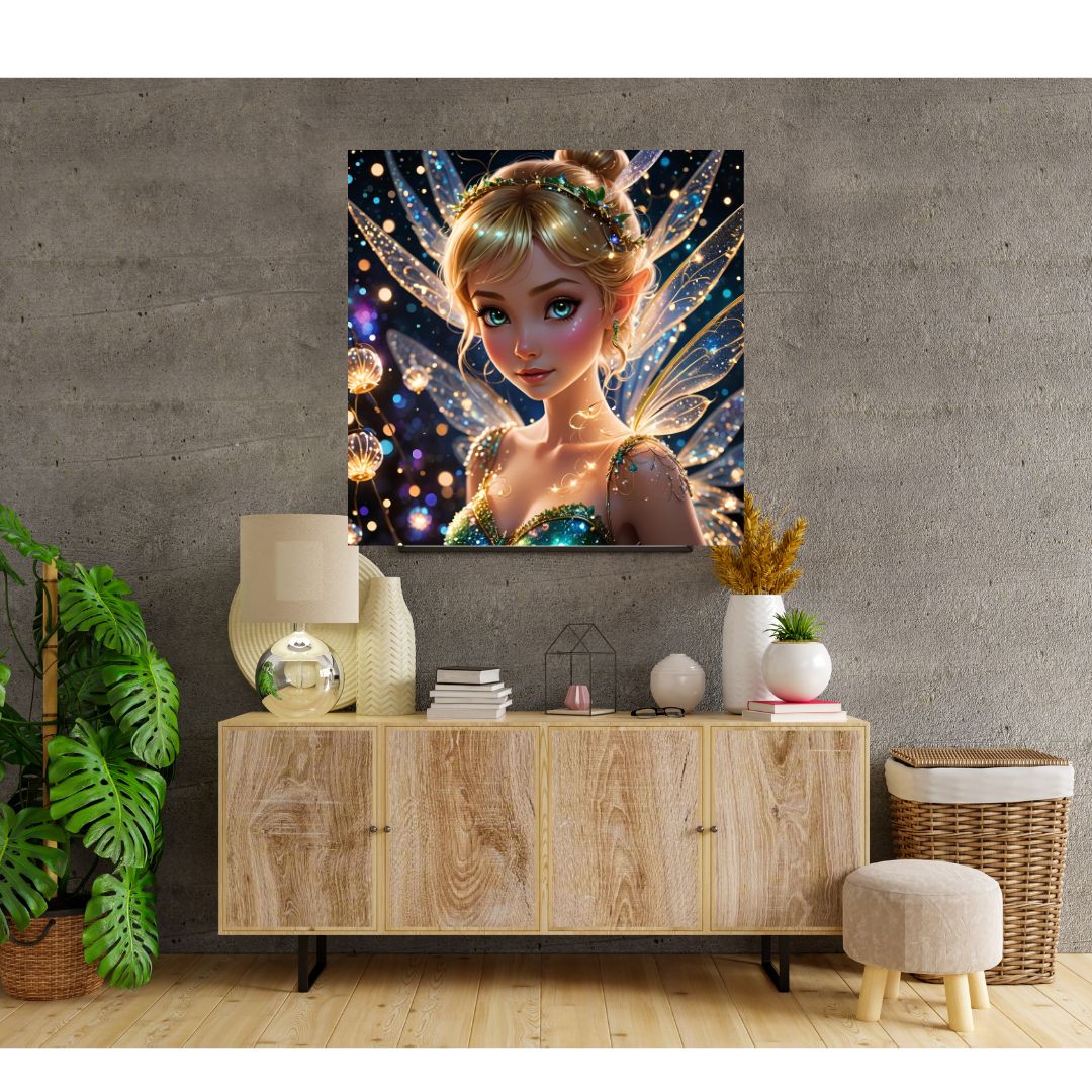 Tinkerbell Light Up Canvas Poster - Disney Wall Decor 