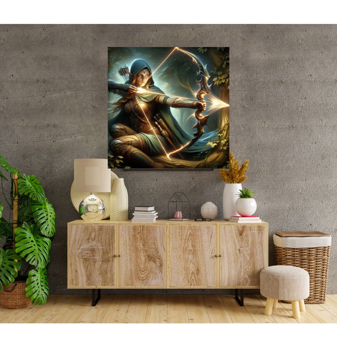 Poster Toile Elfe Archer Mystique - Décoration Murale Fantasy