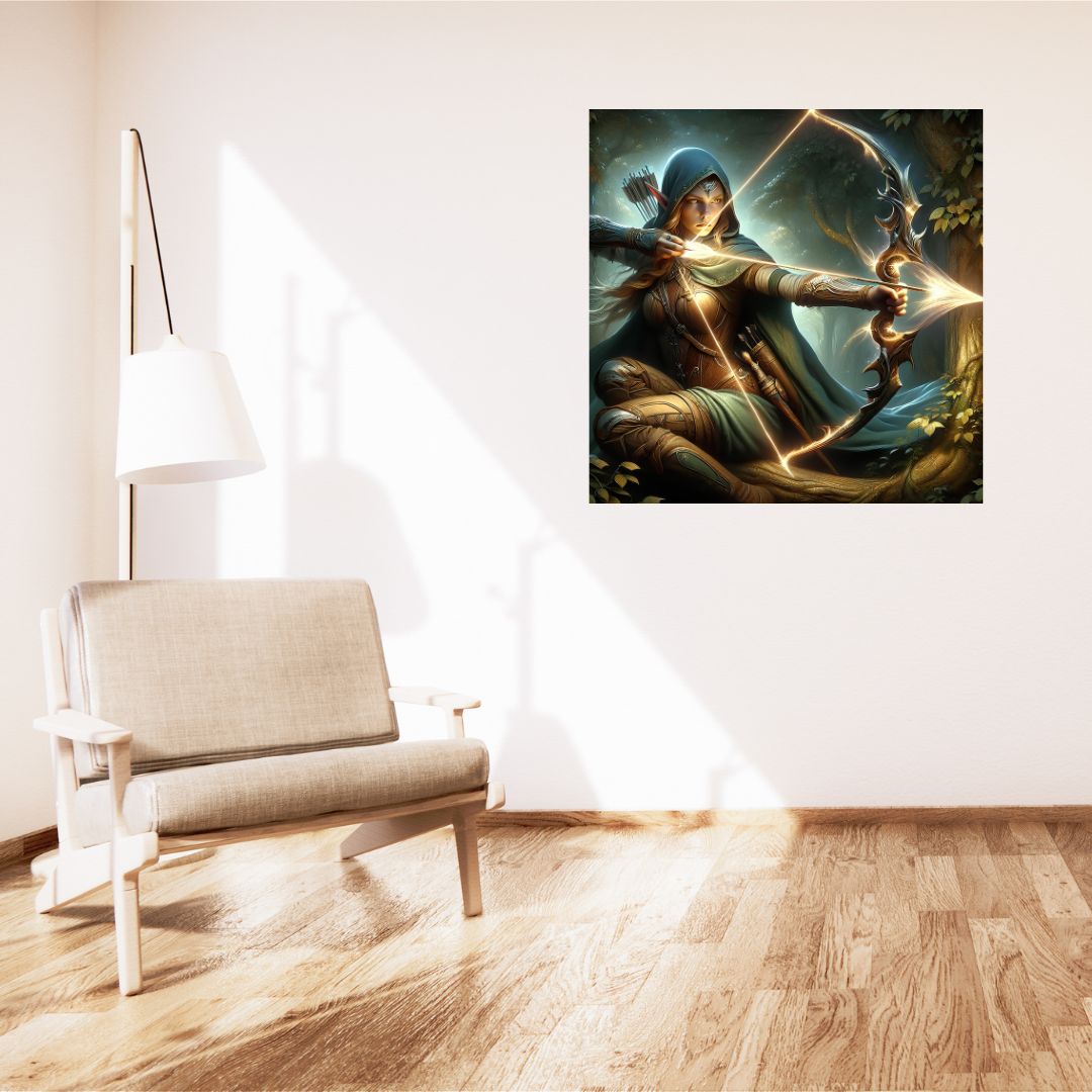 Poster Toile Elfe Archer Mystique - Décoration Murale Fantasy