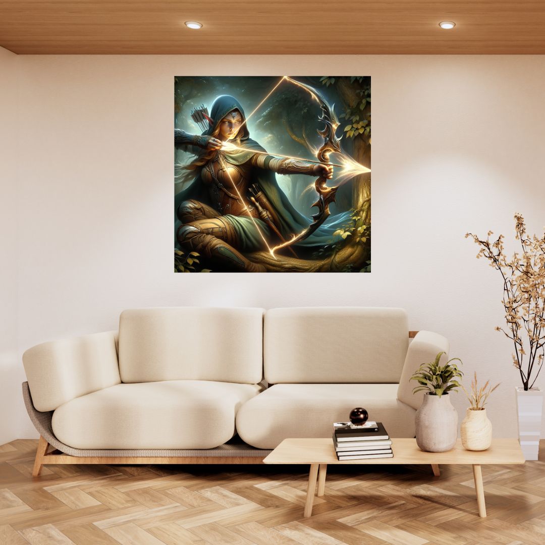 Poster Toile Elfe Archer Mystique - Décoration Murale Fantasy