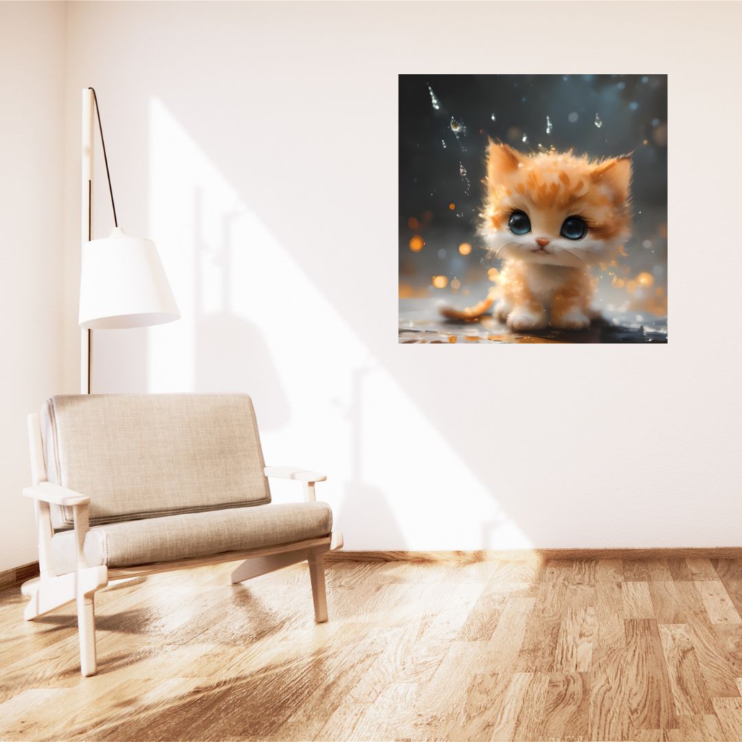 Cute Ginger Kitten Poster - Unique Interior Decor Poster 