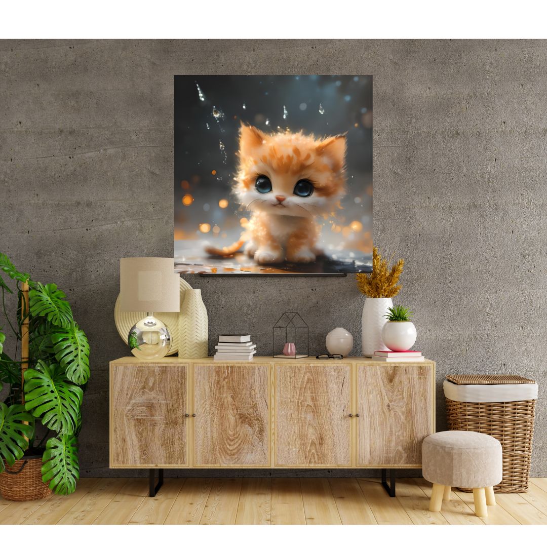 Cute Ginger Kitten Poster - Unique Interior Decor Poster 