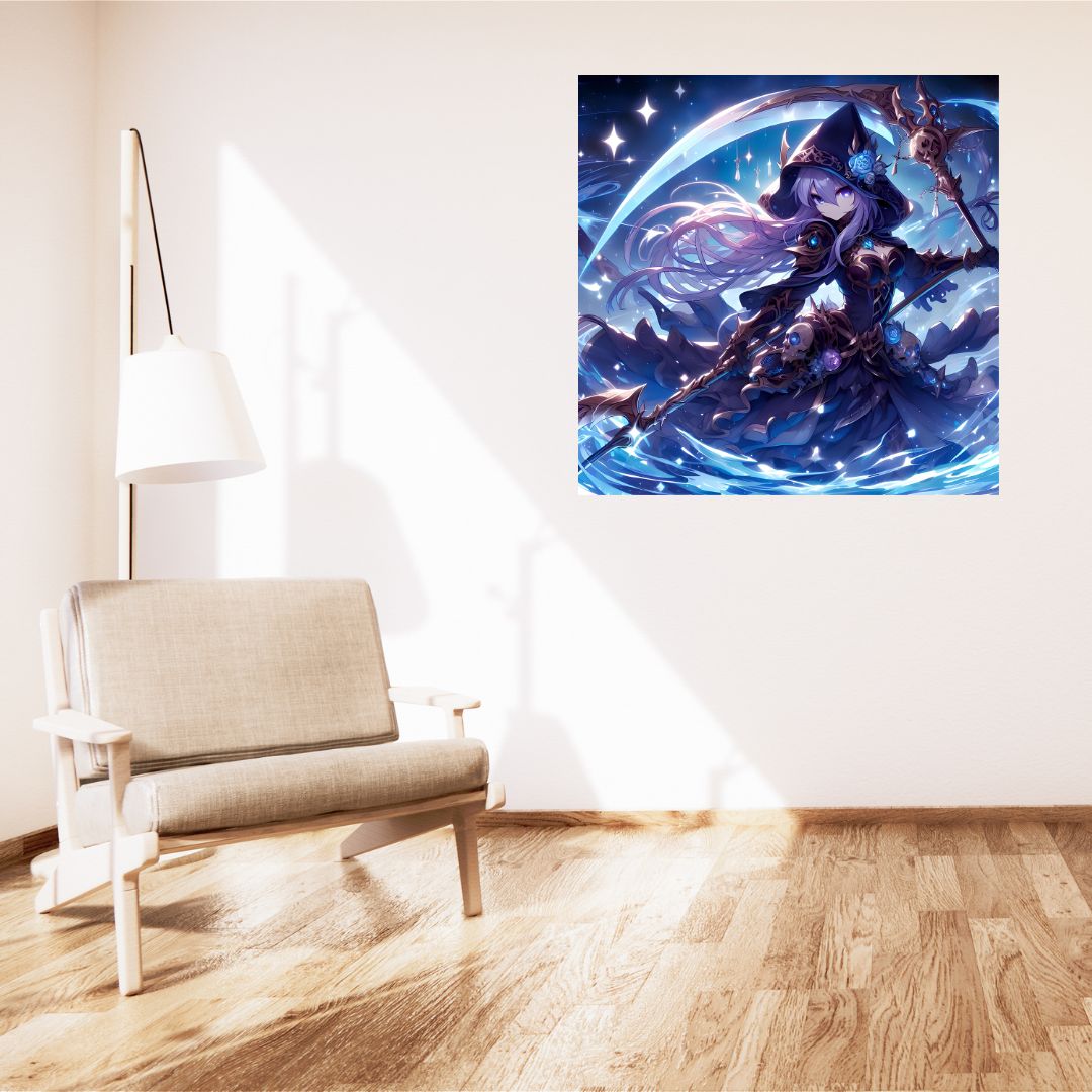 Epic Painting Poster "Elf Witch in the Moonlight"