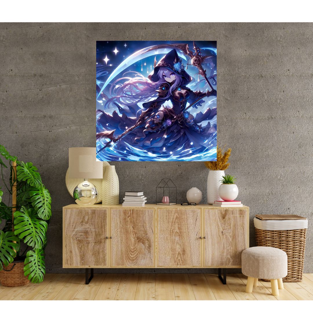 Epic Painting Poster "Elf Witch in the Moonlight"