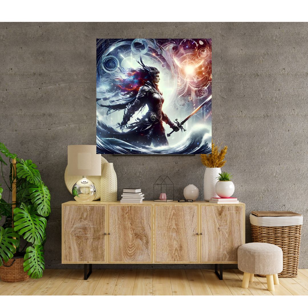 Galactic Heroine Poster: "Knight of the Galaxy" Painting