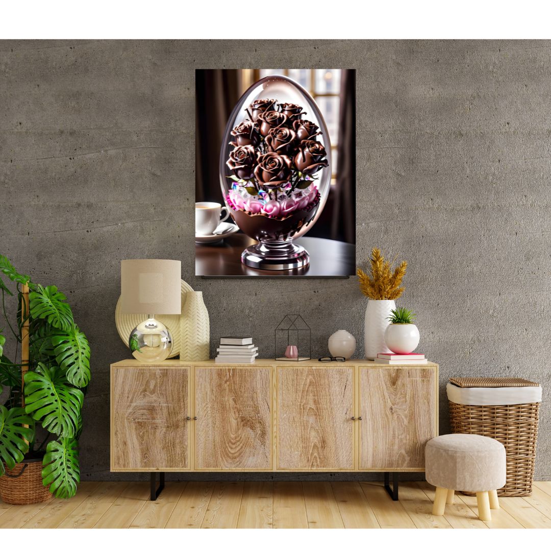 Poster Eternal Glow - Chocolate Rose Vase